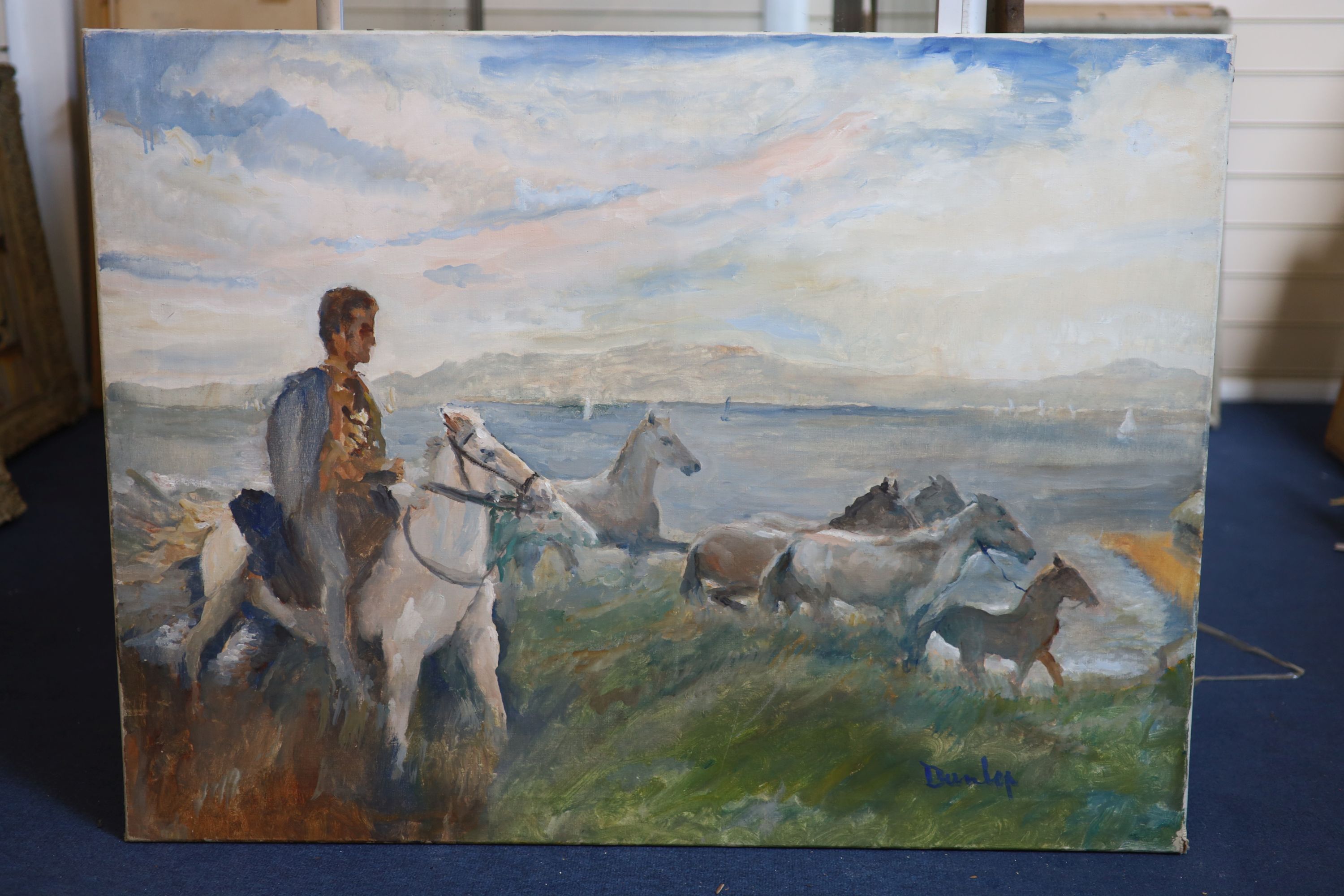 Ronald Ossory Dunlop (1894-1973), Horses on the Irish coast, Oil on canvas, 76 x 102 cm. unframed